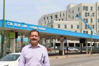 Congressman Garcia at the CTA Logan Square Station